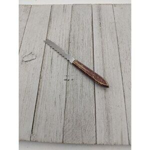 Utility All Purpose Cheese Meat Slicing Knife Serrated 2 Prongs 6 1/2"